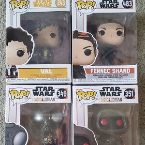 4ct FUNKO POP STAR WARS MISC FIGURES SELLING AS IS LOOK
